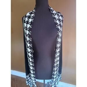 Black Houndstooth Embellished Scarf Middle Eastern Scarf GUC